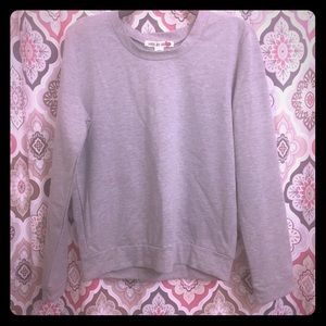 Gray Sweater with Keyhole and Bows Detail on Back